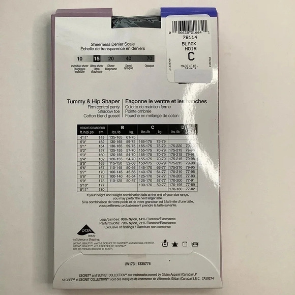 3/$25 SECRET SHAPE Ultra Sheer Tights - Picture 5 of 9